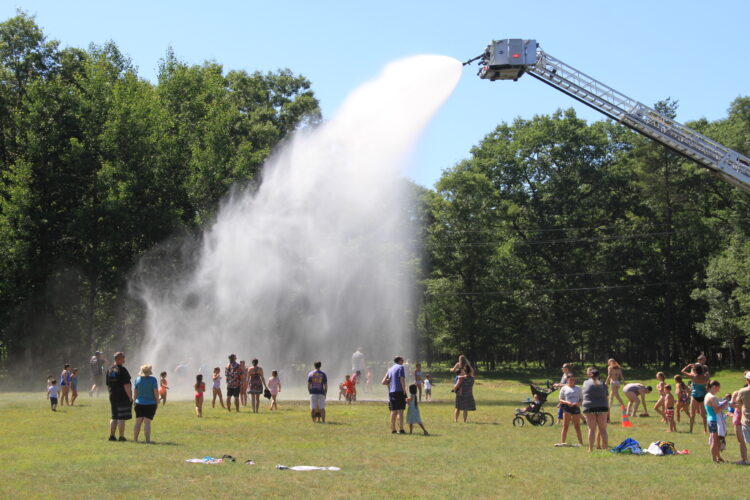 Fire station turns into water park